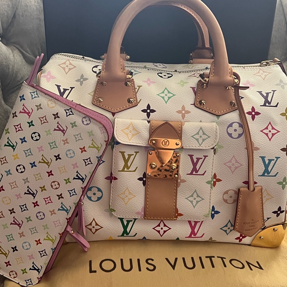 Louis Vuitton Speedy 30 Multicolore NWT & Insolite Litchi Wallet NWT Bundle